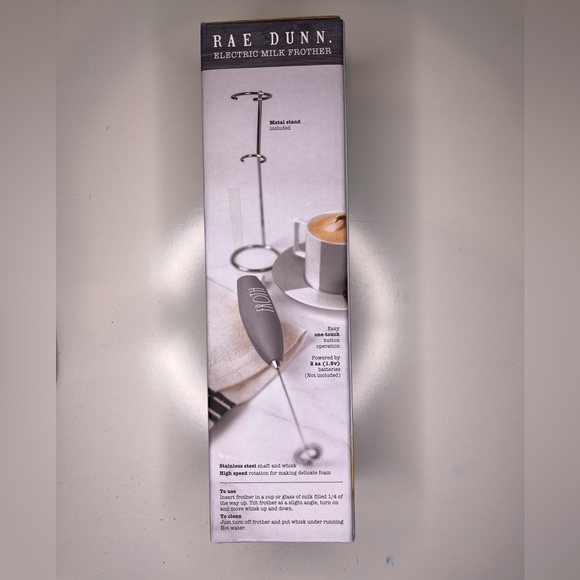 Rae Dunn Gray Electric Milk Frother - Picture 2 of 4